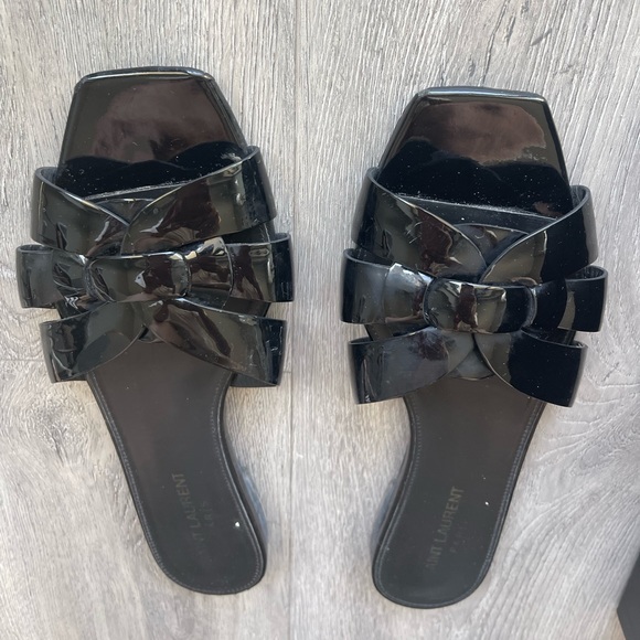 YSL Nu Pied Tribute Flat Sandals/Slides - Picture 5 of 5